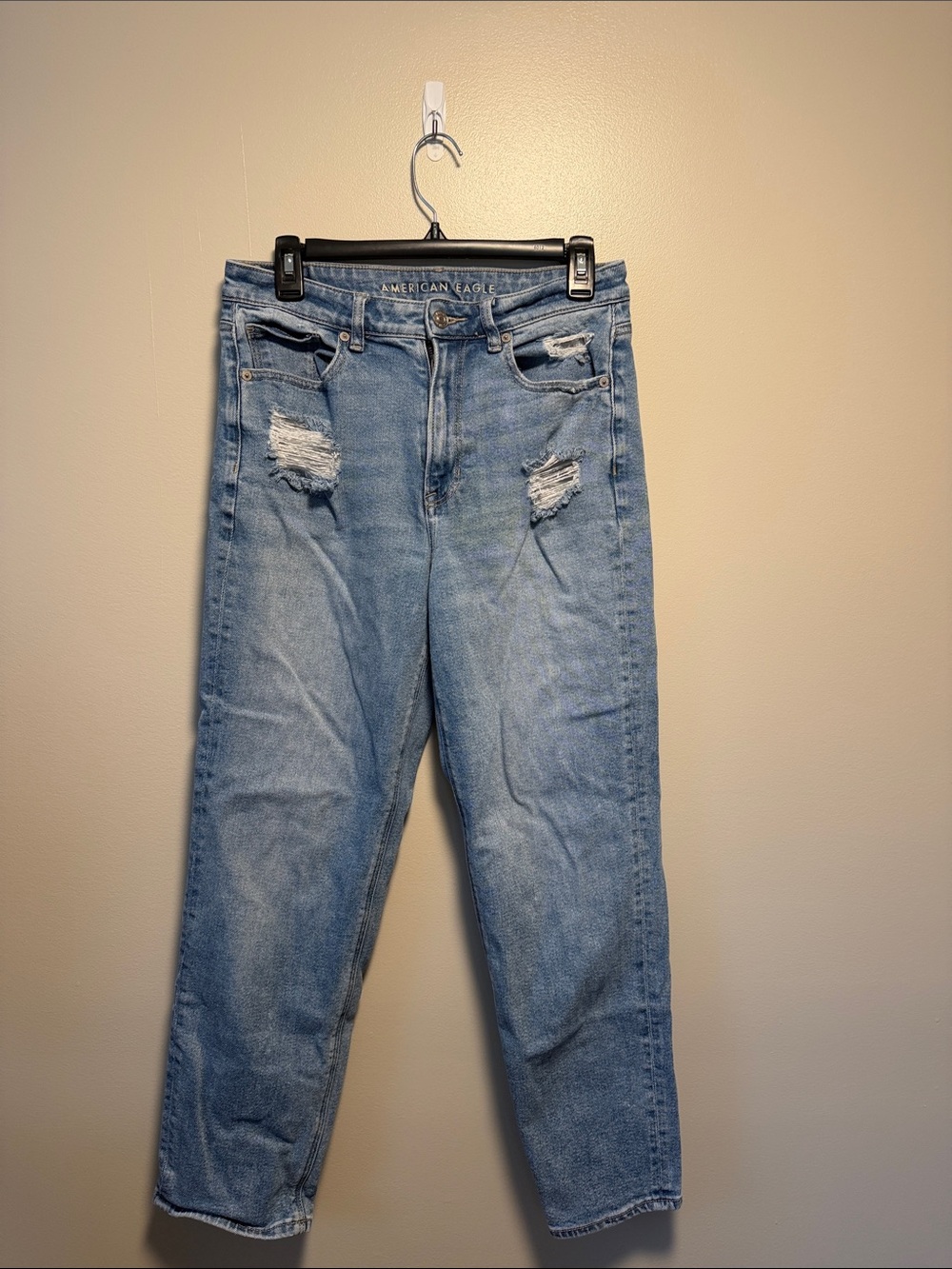 American Eagle Outfitters Light Blue Distressed Boyfriend Jeans